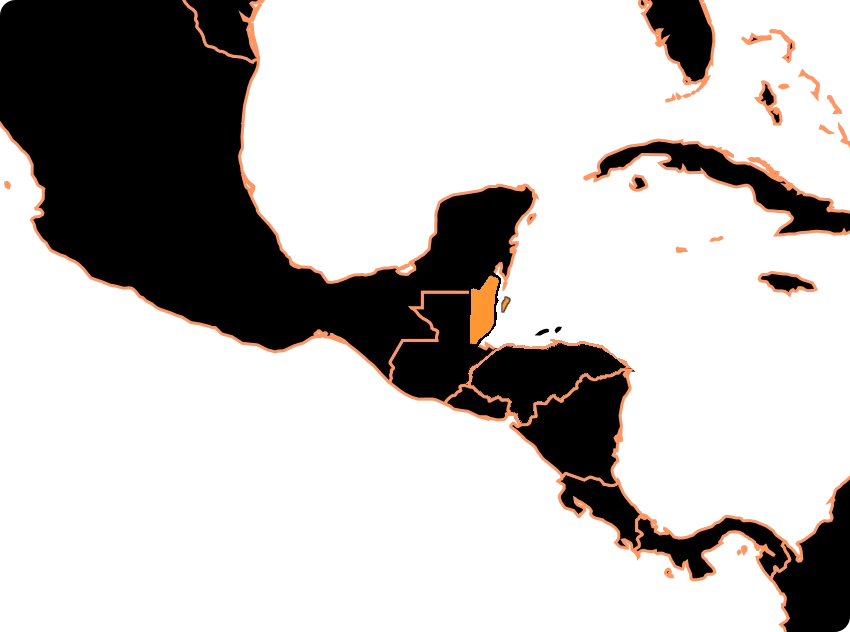 Mapa de Belice