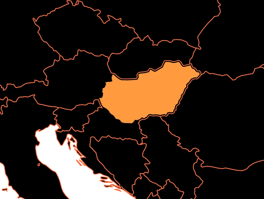 Mapa de Hungría