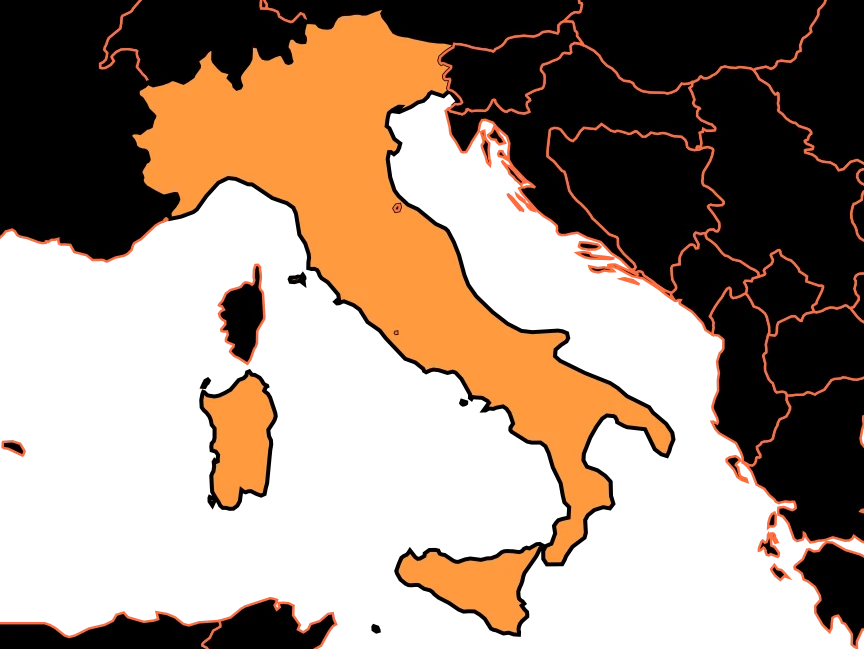 Mapa de Italia